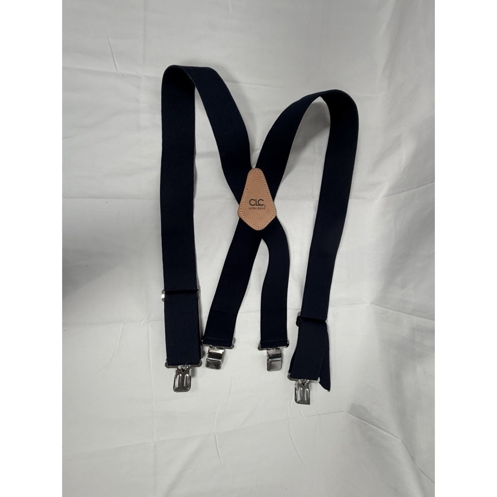 CLC Work Gear Suspenders Blue Professional Metal Clips 2 in Wide Straps 4 Point